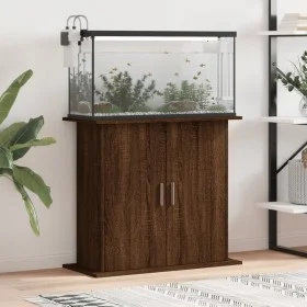 Oak brown engineered wood aquarium support 81x36x73 cm by vidaXL, Aquarium supports - Ref: Foro24-833606, Price: 98,86 €, Dis...