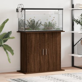 Soporte para acuario madera ingeniería marrón roble 81x36x73 cm