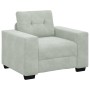 Sillón sofá gris claro 60 cm terciopelo en Sofás | Comprar online en Foro24