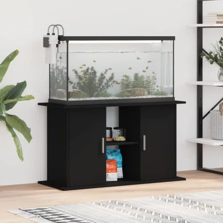 Aquarium stand in black engineered wood 101x41x58 cm by vidaXL, Aquarium supports - Ref: Foro24-833608, Price: 100,83 €, Disc...
