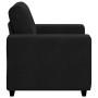 Sillón de terciopelo negro 60 cm