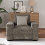 Sofá Sillón con cojín Gris oscuro Cuero sintético