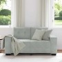 Sofá Loveseat gris claro 120 cm terciopelo