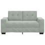 Sofá Loveseat gris claro 120 cm terciopelo