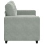 Sofá Loveseat gris claro 120 cm terciopelo
