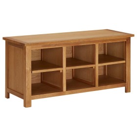 Mueble zapatero de madera maciza de roble 90x37x45 cm