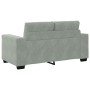 Sofá Loveseat gris claro 120 cm terciopelo