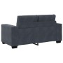 Sofá Loveseat gris oscuro 120 cm terciopelo