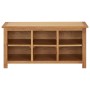 Mueble zapatero de madera maciza de roble 90x37x45 cm