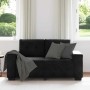 Sofá Loveseat Terciopelo Negro 120 cm