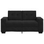 Sofá Loveseat Terciopelo Negro 120 cm
