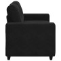 Sofá Loveseat Terciopelo Negro 120 cm