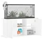 Aquarium stand in white engineered wood 121x41x58 cm by vidaXL, Aquarium supports - Ref: Foro24-833615, Price: 98,47 €, Disco...