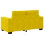 Sofá de dos plazas con cojín Amarillo Terciopelo