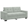 Sofá Loveseat gris claro 140 cm terciopelo