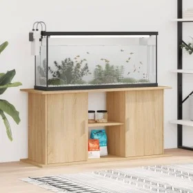 Engineered wood aquarium support Sonoma oak 121x41x58 cm by vidaXL, Aquarium supports - Ref: Foro24-833618, Price: 116,63 €, ...