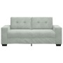 Sofá Loveseat gris claro 140 cm terciopelo
