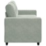 Sofá Loveseat gris claro 140 cm terciopelo