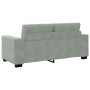 Sofá Loveseat gris claro 140 cm terciopelo