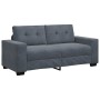 Sofá Loveseat gris oscuro 140 cm terciopelo
