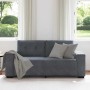 Sofá Loveseat gris oscuro 140 cm terciopelo