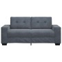 Sofá Loveseat gris oscuro 140 cm terciopelo