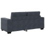 Sofá Loveseat gris oscuro 140 cm terciopelo
