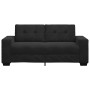 Sofá Loveseat Terciopelo Negro 140 cm