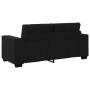 Sofá Loveseat Terciopelo Negro 140 cm