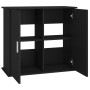 Schwarze Aquariumhalterung aus Holzwerkstoff, 81 x 36 x 73 cm von vidaXL, Aquarium unterstützt - Ref: Foro24-833624, Preis: 1...