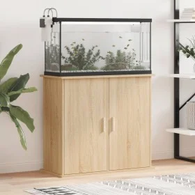 Engineered wood aquarium support Sonoma oak 81x36x73 cm by vidaXL, Aquarium supports - Ref: Foro24-833626, Price: 92,48 €, Di...