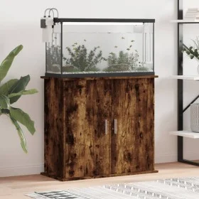 Engineered wood aquarium support smoked oak 81x36x73 cm by vidaXL, Aquarium supports - Ref: Foro24-833628, Price: 100,67 €, D...