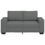 Sofá de 2 plazas de tela gris oscuro 120 cm