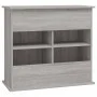 Sonoma Aquarienständer aus grauem Holzwerkstoff 81x36x73 cm von vidaXL, Aquarium unterstützt - Ref: Foro24-833629, Preis: 114...