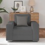 Sillón de tela de pana gris oscuro 60 cm en Sofás | Comprar online en Foro24