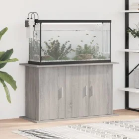 Sonoma gray engineered wood aquarium support 101x41x58 cm by vidaXL, Aquarium supports - Ref: Foro24-833637, Price: 123,38 €,...