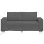 Sofá Loveseat gris oscuro 140 cm tejido de pana
