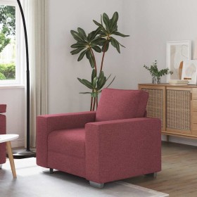 Sofá con cojín Rojo vino tinto 100 x 77 x 82 cm tela Sofá con cojín Rojo vino tinto 100 x 77 x 82 cm tela