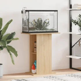 Engineered wood aquarium support Sonoma oak 60.5x36x72.5 cm by vidaXL, Aquarium supports - Ref: Foro24-833642, Price: 46,42 €...