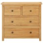 Cajonera de madera de roble macizo 80x35x75 cm