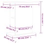 Aquarium-Ständer aus weißem Ingenieurholz 75x36x72,5 cm von vidaXL, Aquarium unterstützt - Ref: Foro24-833647, Preis: 59,12 €...