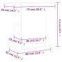 Soporte para acuario madera de ingeniería blanco 75x36x72,5 cm