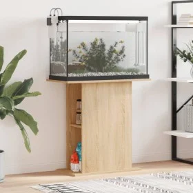 Engineered oak wood aquarium stand Sonoma 75x36x72.5 cm by vidaXL, Aquarium supports - Ref: Foro24-833650, Price: 55,77 €, Di...