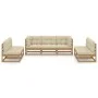 7-piece garden furniture set with solid pine wood cushions by vidaXL, Garden sets - Ref: Foro24-3076472, Price: 724,73 €, Dis...
