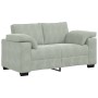 Sofá Loveseat gris claro 120 cm terciopelo