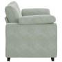 Sofá Loveseat gris claro 120 cm terciopelo
