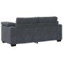 Sofá Loveseat gris oscuro 140 cm terciopelo
