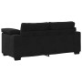 Sofá Loveseat Terciopelo Negro 140 cm