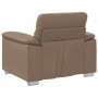 Sillón cuero sintético color capuchino 60 cm