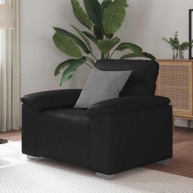 Sillón de sofá de cuero sintética negro 60 cm Sillón de sofá de cuero sintética negro 60 cm
